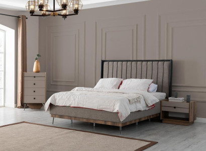 Gray Bedroom Bed Designer Wooden Frame Noble Textile Beds Beds